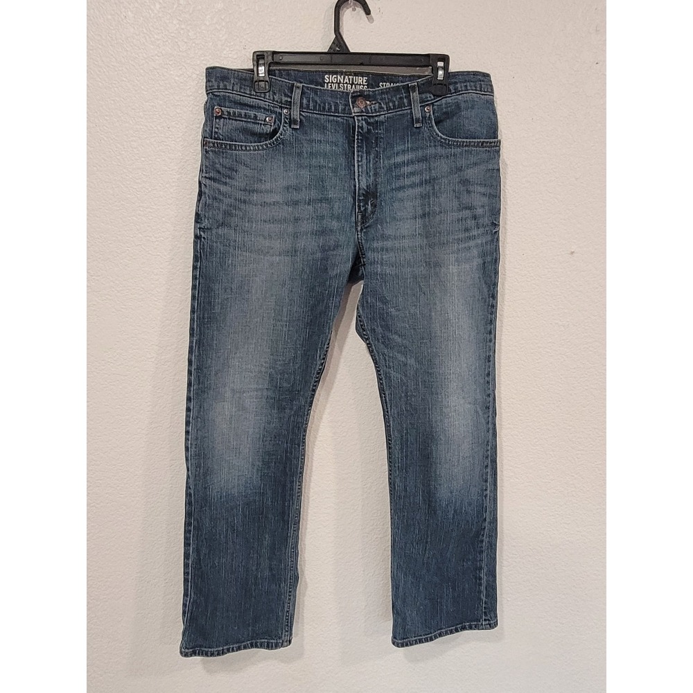 Signature by Levi Strauss Straight Jeans Mens W36 L30 Blue Denim Classic Fit #21